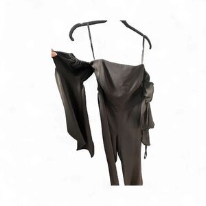 White House Black Market Black Tuxedo Jumpsuit - Off-Shoulder/Strapless